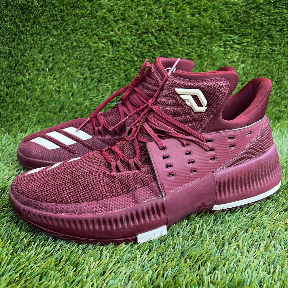 Adidas Shoes Men Size  Dame 3 Maroon Grey Damian Lillard 3 Basketball